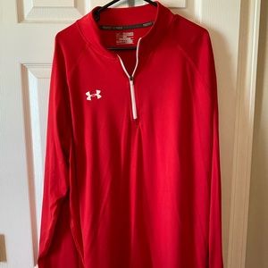 Under armour red pull over